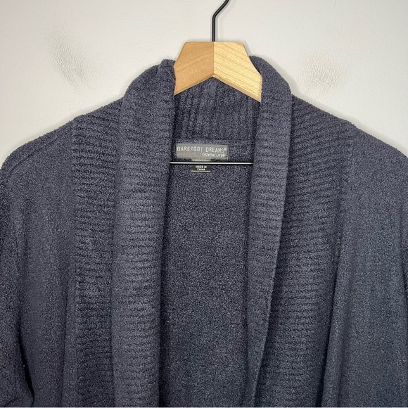 Barefoot Dreams CozyChic Lite Circle Cardi Cardigan Sweater in Black L - Picture 4 of 7
